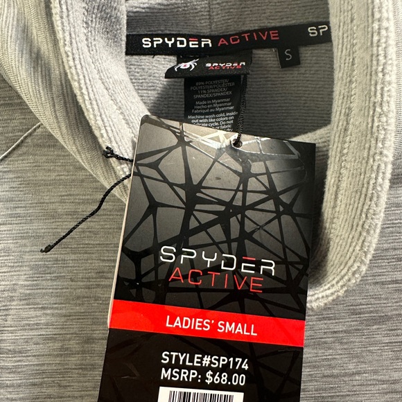 Spyder Women’s Athletic pullover Fleece Lined sweatshirt  Gray SZ Sm NWT - Picture 6 of 12